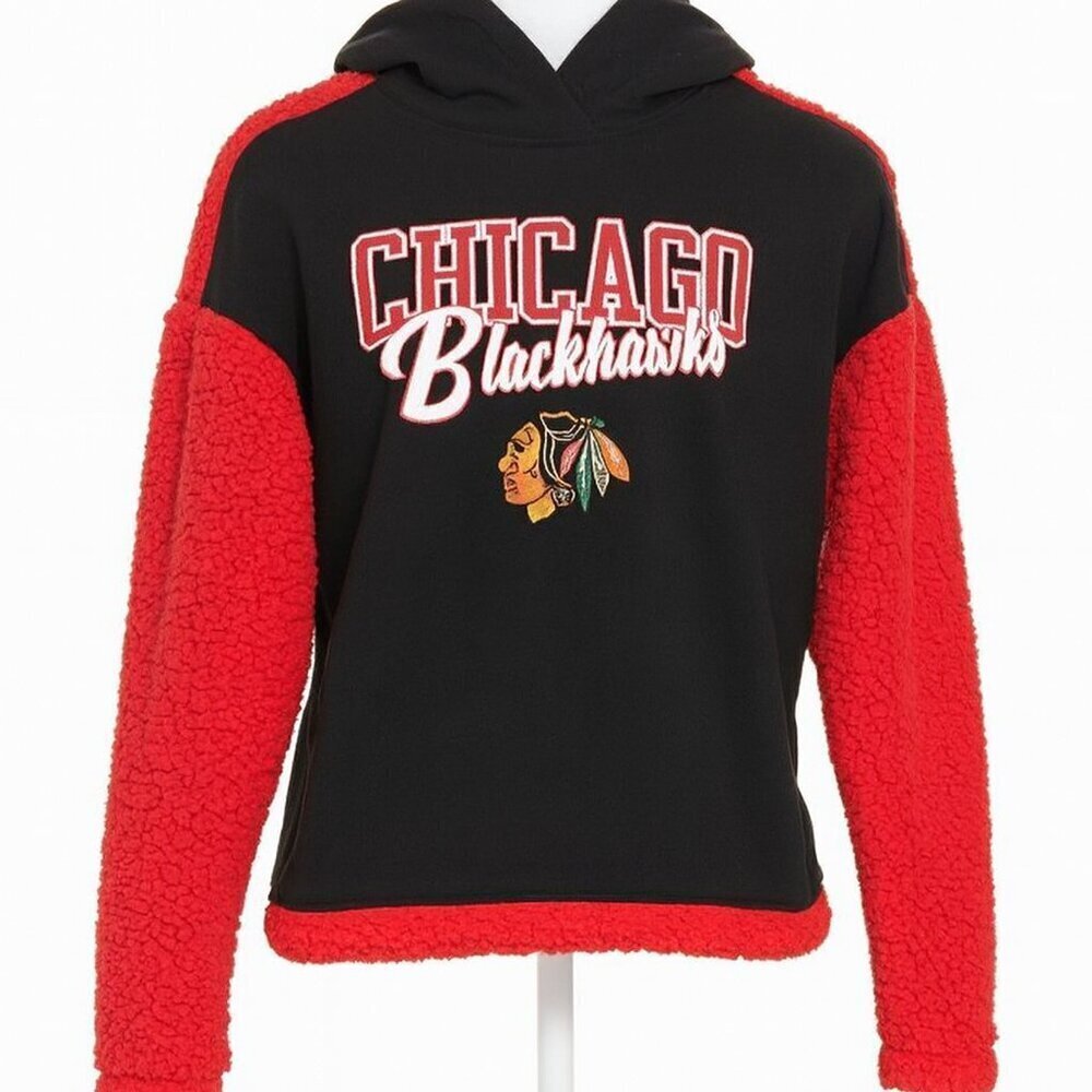 NWT NHL Chicago Blackhawks Kids Hoodie Size 10 Red
